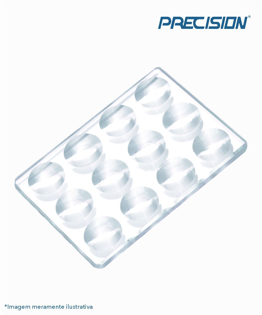 Placa de kline vidro com 12 escavações